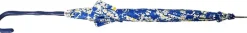 Best Il Marchesato Parasole floreale con Margherite - Manico in pelle blu
