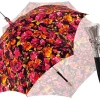 Fashion Il Marchesato Pasarole floreale multicolor - Manico in pelle nera
