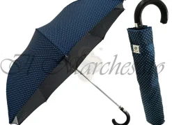Clearance Il Marchesato Pieghevole da uomo color petrolio a pois bianchi.