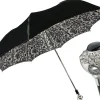 Outlet Il Marchesato Pieghevole doppio ombrello a baldacchino con design in pizzo
