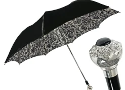 Outlet Il Marchesato Pieghevole doppio ombrello a baldacchino con design in pizzo