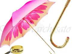 Hot Il Marchesato Pink Dahlia Double Canopy - Luxury Ladies Umbrella Uno dei migliori ombrelli da donna