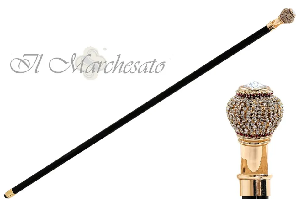 Outlet Il Marchesato Pomolo scintillante con cristalli