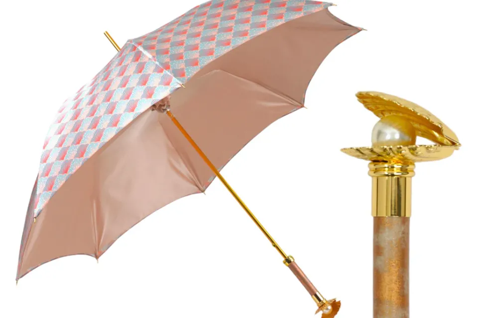 Outlet Il Marchesato Premium Craft Umbrella with Gold-Plated Metal Shell