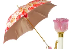 Fashion Il Marchesato Premium Craft Umbrella with Beautiful Hand-Painted Rose Detail