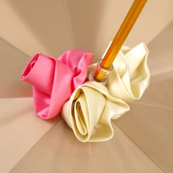 Fashion Il Marchesato Premium Craft Umbrella with Beautiful Hand-Painted Rose Detail