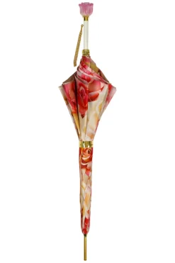 Fashion Il Marchesato Premium Craft Umbrella with Beautiful Hand-Painted Rose Detail