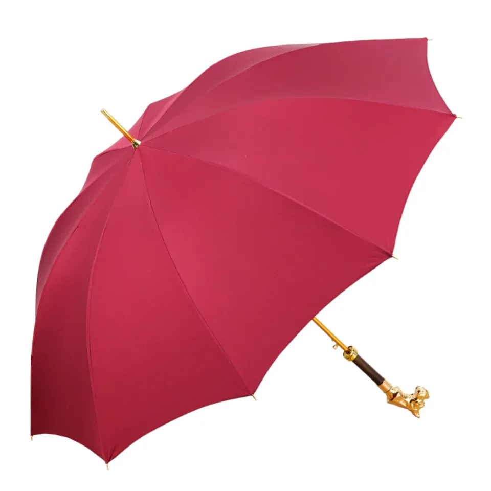 Best Il Marchesato Premium Men's Exclusive Luxury Umbrella with 24K dog handle