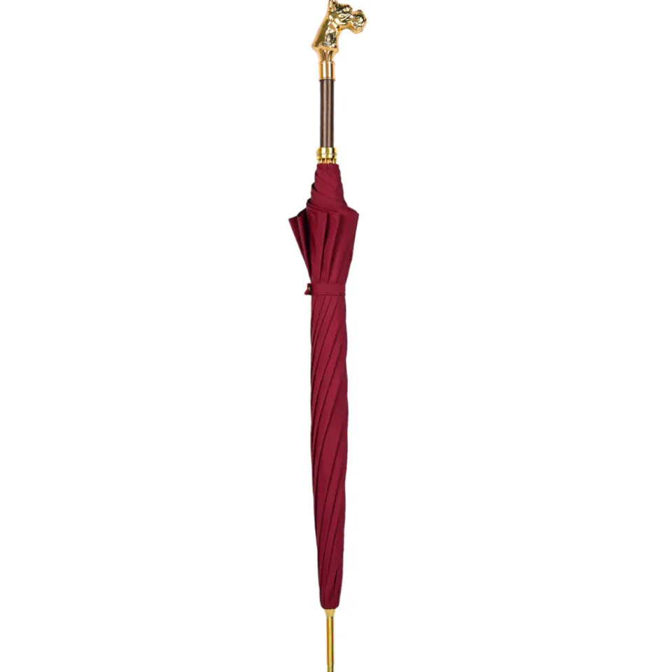 Best Il Marchesato Premium Men's Exclusive Luxury Umbrella with 24K dog handle