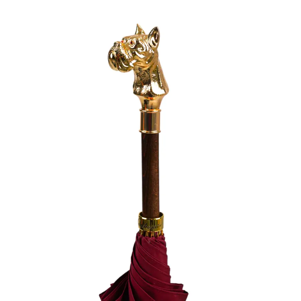 Best Il Marchesato Premium Men's Exclusive Luxury Umbrella with 24K dog handle