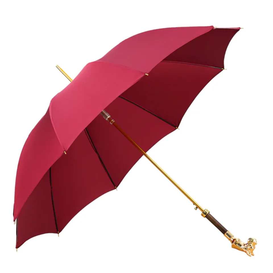 Best Il Marchesato Premium Men's Exclusive Luxury Umbrella with 24K dog handle