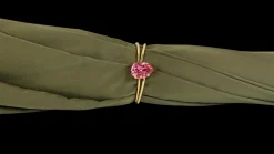 Fashion Il Marchesato Prezioso ombrello color Khaki con medaglione di cristalli