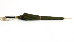 Fashion Il Marchesato Prezioso ombrello color Khaki con medaglione di cristalli