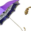 Outlet Il Marchesato Prezioso ombrello viola con cristalli gialli
