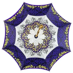 Outlet Il Marchesato Prezioso ombrello viola con cristalli gialli