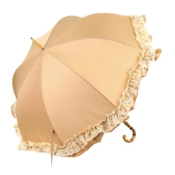 Outlet Il Marchesato Retro-style umbrella-parasol with ruffles and lace
