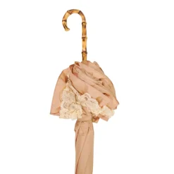 Outlet Il Marchesato Retro-style umbrella-parasol with ruffles and lace