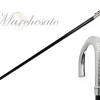 Hot Il Marchesato Robusto bastone da passeggio con pietre rosse
