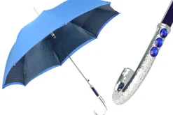 Fashion Il Marchesato Royal Blue Umbrella with Shimmering Crystal Accents for Luxurious Styl