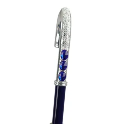 Fashion Il Marchesato Royal Blue Umbrella with Shimmering Crystal Accents for Luxurious Styl
