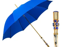 Discount Il Marchesato Sapphire Splendor: Handcrafted Electric Blue Umbrella with Crystal Han