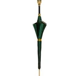 New Il Marchesato Savannah Majesty: Green Umbrella with Striking Leopard Handle