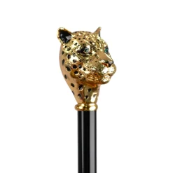 New Il Marchesato Savannah Majesty: Green Umbrella with Striking Leopard Handle