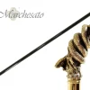 New Il Marchesato Serpente su ramo placcato in oro impreziosito da cristalli - bastone d