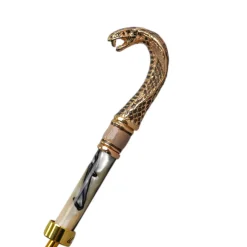 Discount Il Marchesato Snake Charmer: Umbrella with Cobra Handle in Gold