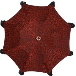 New Il Marchesato Special Edition Umbrella Featuring Black Ruffles and Silver-Plated Acc