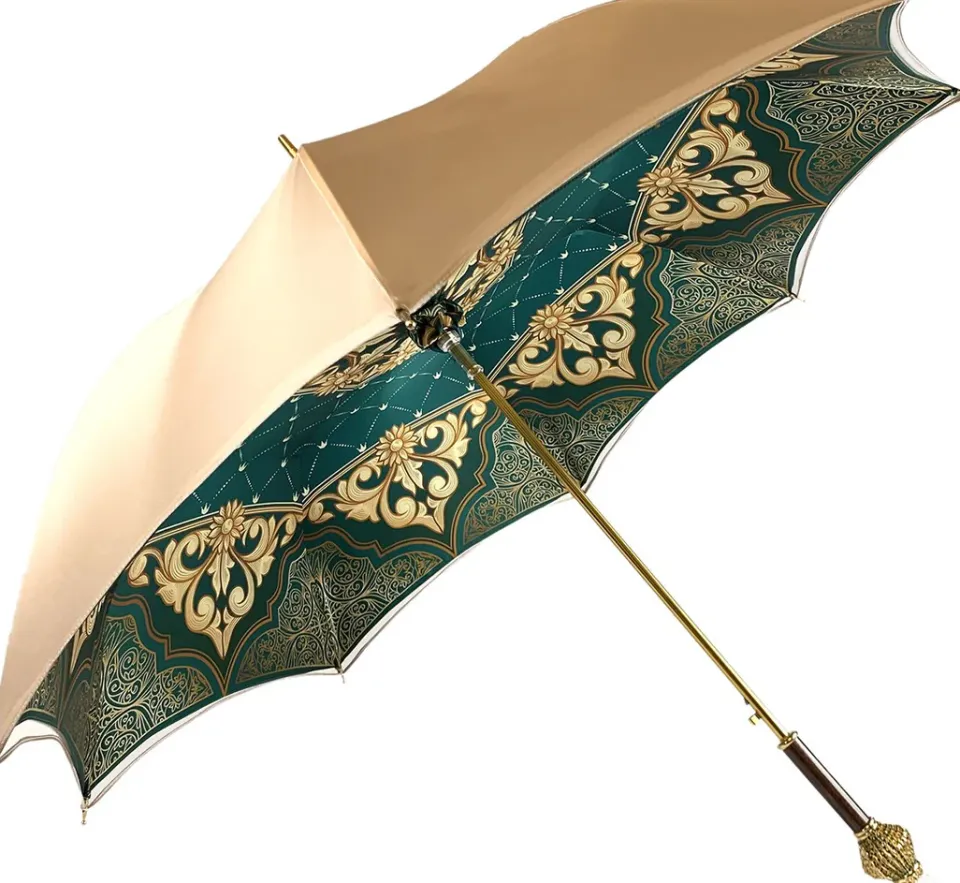 Clearance Il Marchesato Splendido Ombrello Color Crema Con Doppio Tessuto