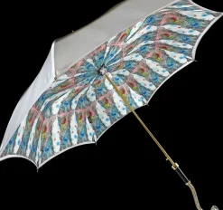 Online Il Marchesato Splendido ombrello grigio con design di anemoni "35fili"