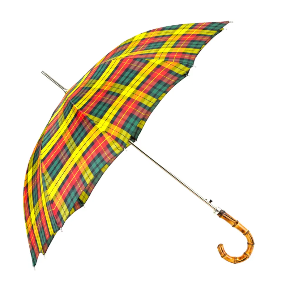Hot Il Marchesato Stylish Tartan Bamboo Umbrella