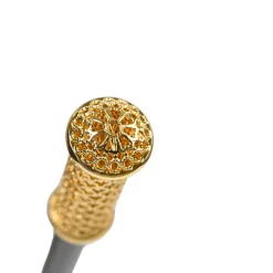Fashion Il Marchesato Walking Cane - Elegant Gold Filigree Handle